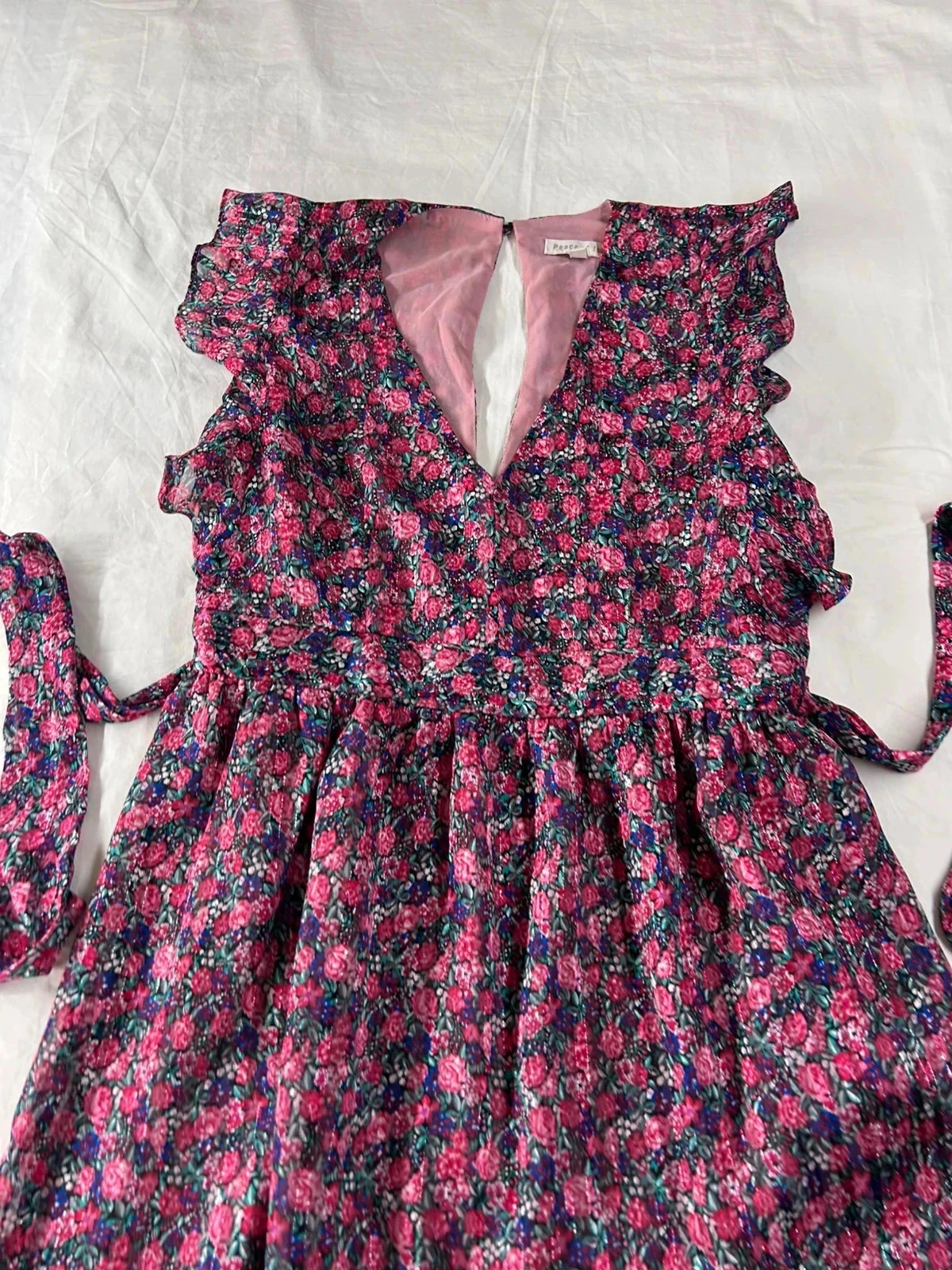 Vintage Peace n' Love Purple Pattern Summer Dress – photo 3